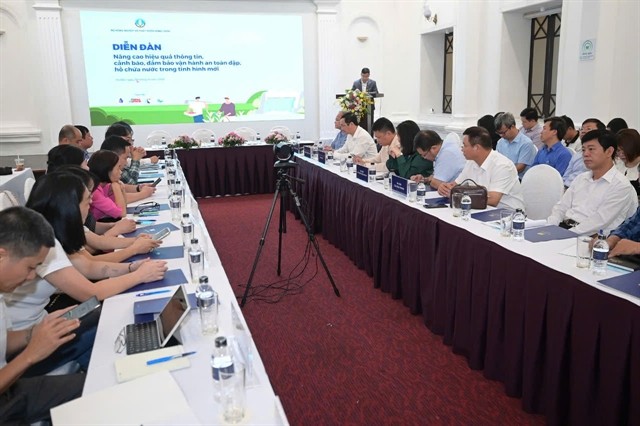 The forum discussing the state of the nation's dams and reservoirs opened yesterday in Hà Nội. VNS Photo Tố Như