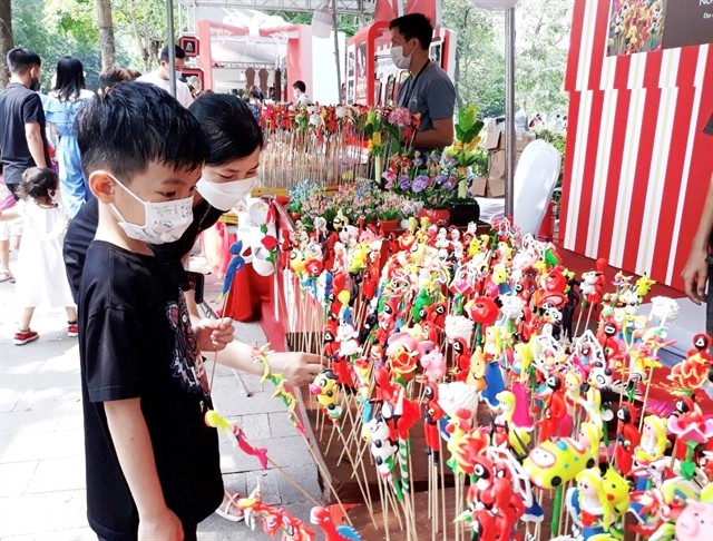 Xuân La Village in Phú Xuyên District has long been famous for making toy figurines from rice dough. — Photo courtesy of Phú Xuyên People's Committee
