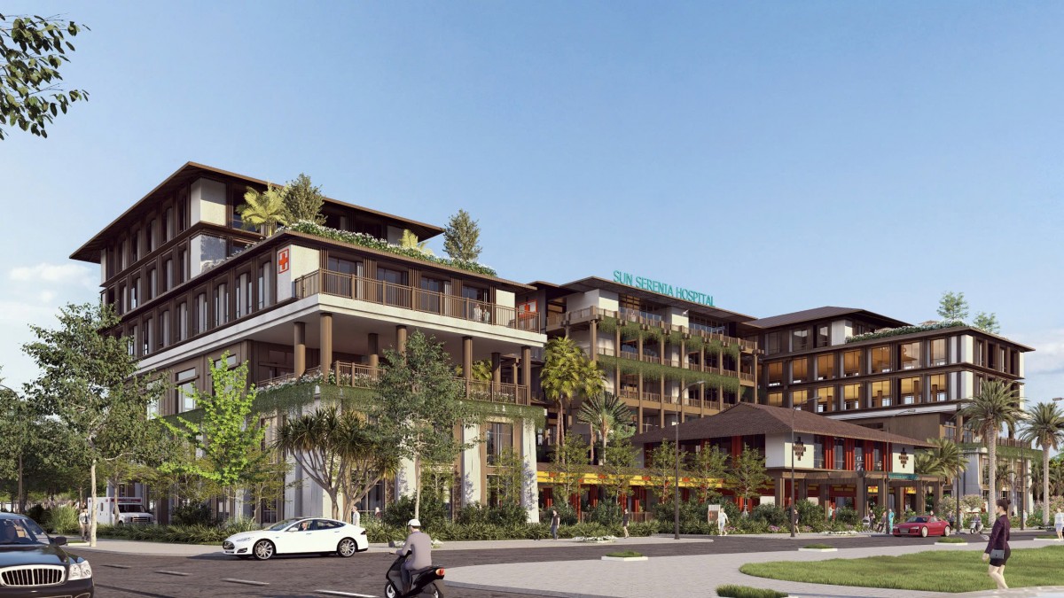 Perspective of Sun Serenia Hospital when completed in Southern Phu Quoc