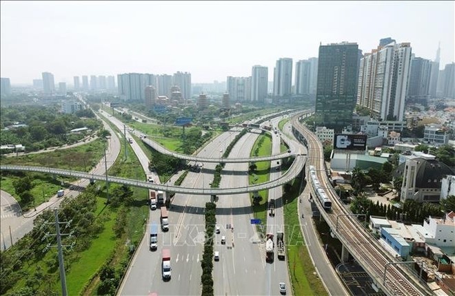Rach Chiec station – part of Ho Chi Minh City's Metro Line No. 1 that connects Ben Thanh Market in District 1 to Suoi Tien Theme Park in Thu Duc city. (Photo: VNA)