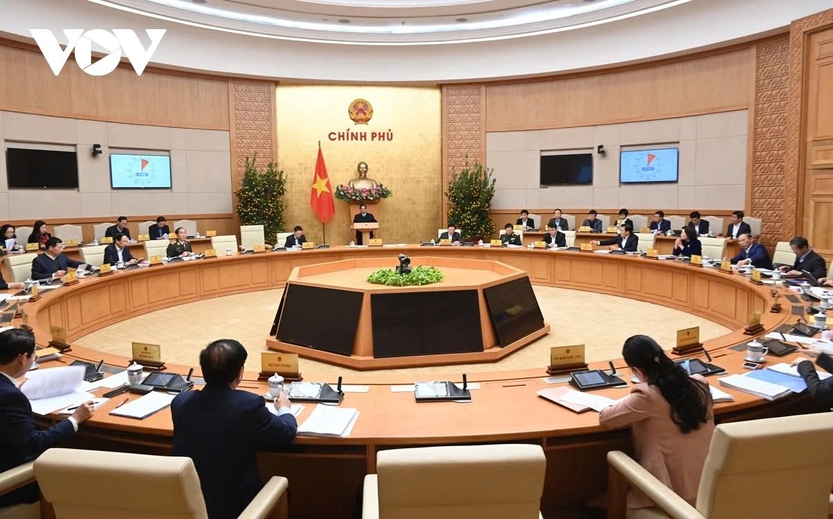 The Government reviews socio-economic performance in January during a regular monthly meeting in Hanoi on February 5