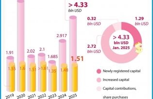 Vietnam's FDI inflow soars by 48.6% in January