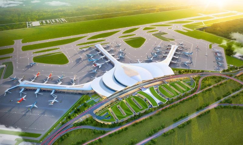 A rendering of Long Thanh International Airport