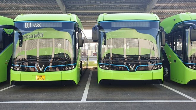VinBus electric buses (Photo: VNA)