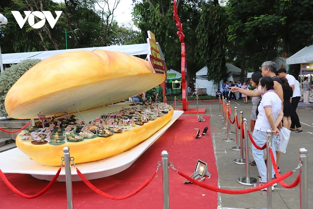A giant Bánh mì (baguette) is on display at the second Bánh mì festival in Ho Chi Minh City last year