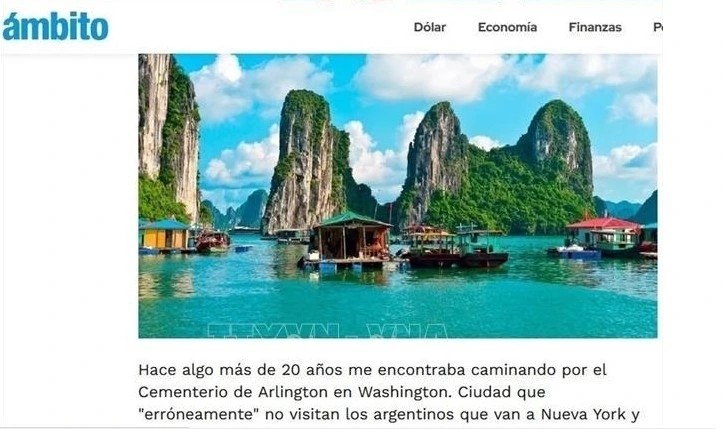 Argentine newspaper Ambito features an article praising Vietnam’s landscape, people, and culture