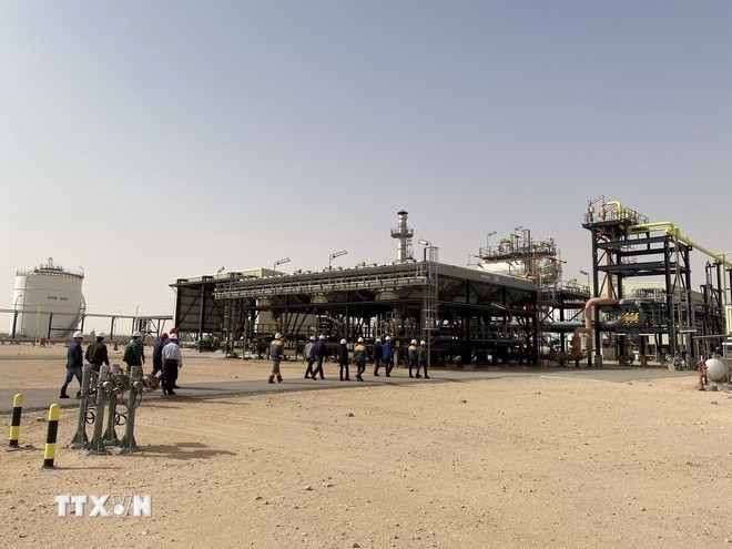 A corner of the operating area of Bir Seba oil field (Photo: VNA)