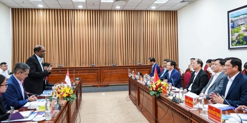 An overview of the working session on promoting cooperation between Singapore and Ca Mau Province, Vietnam. (Photo: Embassy of Singapore in Vietnam)