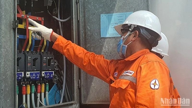 Workers of Ho Chi Minh City Electricity Corporation. (Photo: nhandan.vn)