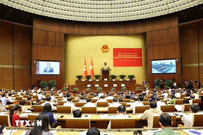 An overview of the national teleconference of the Party Central Committee’s Politburo and Secretariat (Photo: VNA)