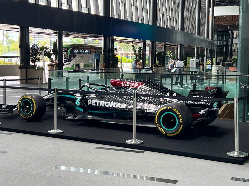 The Mercedes-AMG Formula One car, fueled by Petronas.