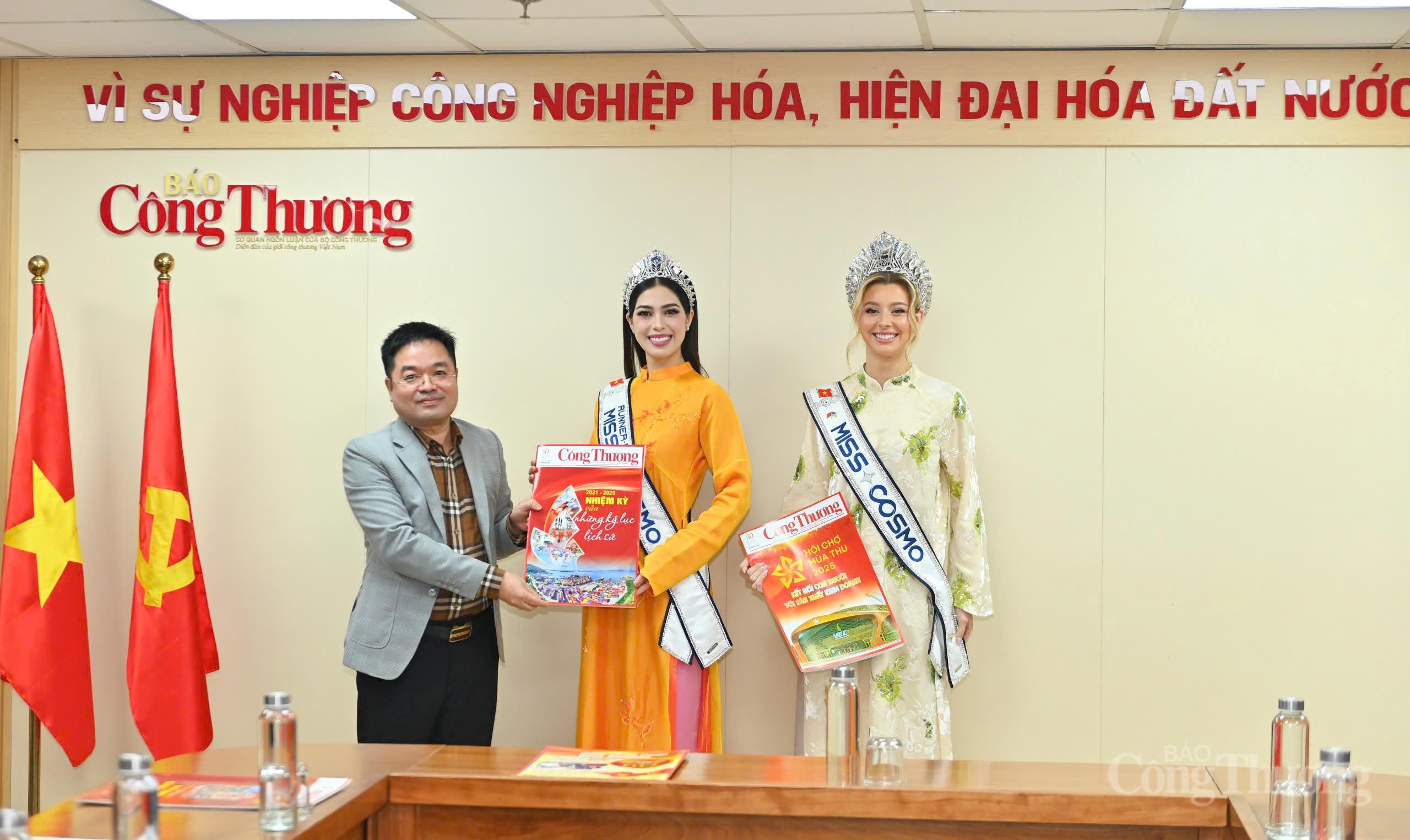 Miss Cosmo 2025 pays visit to  Newspaper of Industry and Trade